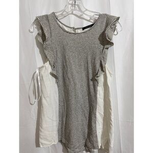 Striped Black and White Women's Top